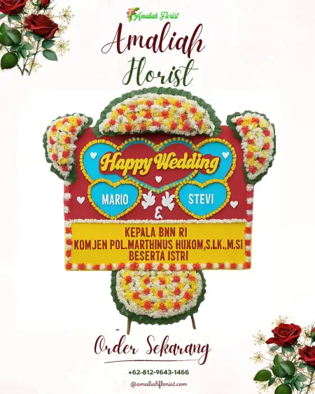 Papan Bunga Pernikahan Labuhan Ratu Raya